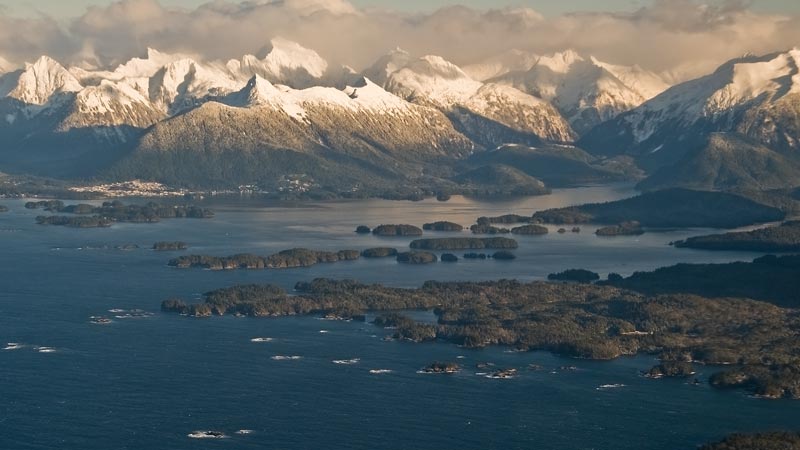 Flying above Sitka Sound